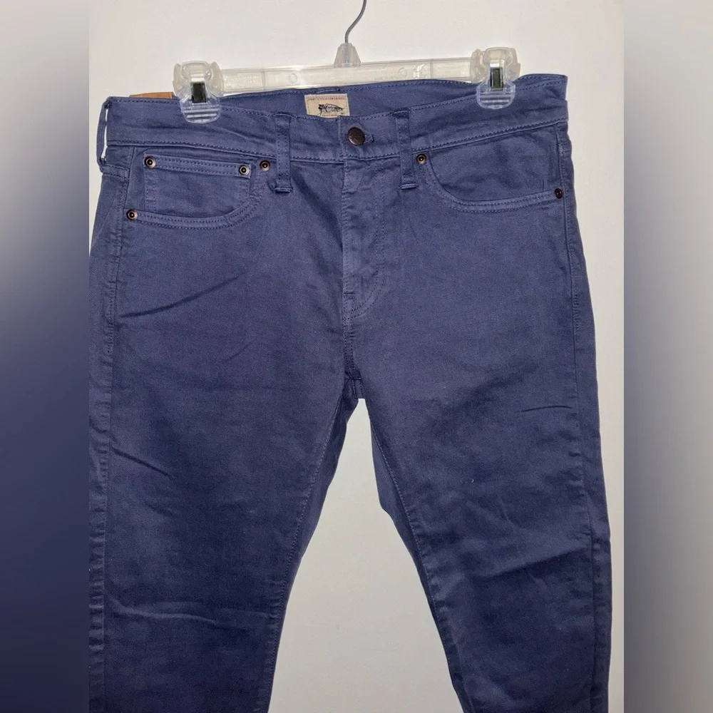 NWT J.Crew Men’s 484 Slim-Fit Garment-Dyed Five-Pocket Pants Navy Size 31x30